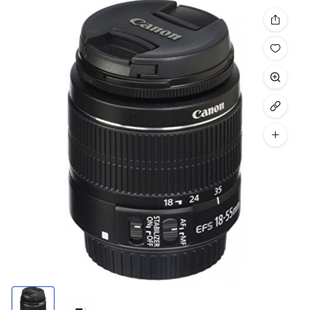Canon Black EFS 18-55mm Lens